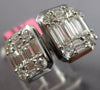 LARGE 2.33CT DIAMOND 18K WHITE GOLD 3D ROUND & BAGUETTE CLUSTER ANNIVERSARY RING