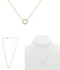 .35CT DIAMOND 14KT YELLOW GOLD BAGUETTE CIRCLE OF LIFE ADJUSTABLE LOVE NECKLACE