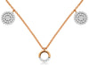 ESTATE .30CT DIAMOND 14KT ROSE GOLD 3D ROUND CIRCLE OF LIFE CLUSTER FUN NECKLACE