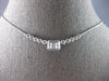 .51CT DIAMOND 14KT WHITE GOLD ROUND & BAGUETTE INVISIBLE FILIGREE LOVE NECKLACE