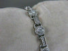 ANTIQUE 1CTW DIAMOND 14KT WHITE GOLD BEZEL ROPE FILIGREE BRACELET 6MM 7" #18775