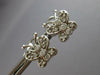 ESTATE .44CT DIAMOND 14KT WHITE GOLD 3D CLASSIC BUTTERFLY LOVE CLIP ON EARRINGS