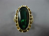 ANTIQUE LARGE 3.60CT AAA TOURMALINE 18KT YELLOW GOLD ELONGATED OVAL RING #27502