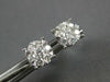 ESTATE .71CT DIAMOND 14KT WHITE GOLD 3D CLASSIC CLUSTER INVISIBLE STUD EARRINGS