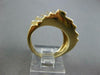 ESTATE LARGE 1.40CT DIAMOND 14KT 2 TONE GOLD MULTI ROW SIDEWAY ANNIVERSARY RING