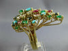 MASSIVE 11.68CT DIAMOND & AAA MULTI GEM 14K WHITE GOLD MARQUISE SHAPE RING 27476
