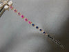 1.38CT WHITE & BLACK DIAMOND & AAA MULTI COLOR SAPPHIRE 14KT ROSE GOLD EARRINGS