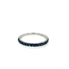 .51CT AAA SAPPHIRE 18KT WHITE GOLD 3D CLASSIC SEMI ETERNITY ANNIVERSARY RING