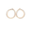 LARGE 3.33CT DIAMOND 18KT WHITE & ROSE GOLD CRISS CROSS SIDEWAY HANGING EARRINGS