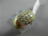 ESTATE WIDE .92CT DIAMOND 14KT YELLOW GOLD 3D CLASSIC SQUARE MULTI ROW FUN RING