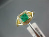 .84CT DIAMOND & AAA EMERALD 14KT YELLOW GOLD 3D PRINCESS HALO INFINITY LOVE RING