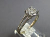 ESTATE .48CT DIAMOND 18K 2 TONE GOLD ROUND INVISIBLE FLOWER FRIENDSHIP LOVE RING