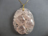 ANTIQUE EXTRA LARGE AAA PINK QUARTZ 14K YELLOW GOLD 3D HANDCARVED PENDANT #27748
