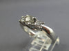 ESTATE .82CT DIAMOND 14KT WHITE GOLD 3D CLASSIC 3 STONE LUCIDA ENGAGEMENT RING