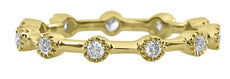 .29CT DIAMOND 18KT YELLOW GOLD FILIGREE ETERNITY BAMBOO WEDDING ANNIVERSARY RING