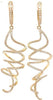 1.58CT DIAMOND 18KT YELLOW GOLD 3D MULTI ROW CRISS CROSS FUN HANGING EARRINGS