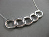 ESTATE LARGE .97CT DIAMOND 14K WHITE GOLD 3D CLASSIC MULTI LINK BAR FUN NECKLACE