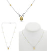 1.73CT WHITE & FANCY YELLOW DIAMOND 18KT TWO TONE GOLD 3D TEAR DROP FUN NECKLACE