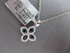 .48CT DIAMOND & AAA SAPPHIRE 18K WHITE GOLD CLASSIC FLOWER LOVE FLOATING PENDANT
