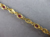2.66CT DIAMOND & AAA RUBY 14KT YELLOW GOLD ROUND & OVAL XO LOVE TENNIS BRACELET