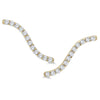 ESTATE .50CT DIAMOND 14KT YELLOW GOLD 3D CLASSIC SWIRL WAVE EAR CLIMBER EARRINGS