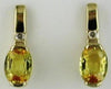 1.90CT DIAMOND & AAA YELLOW SAPPHIRE 14KT YELLOW GOLD OVAL FUN HANGING EARRINGS