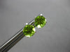 ESTATE 1.80CT AAA PERIDOT 14KT WHITE GOLD CLASSIC SOLITAIRE STUD EARRINGS #27901
