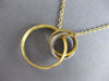 LARGE .70CT DIAMOND 18KT 2 TONE GOLD 3D INTERTWINING TRINITY FLOATING NECKLACE