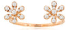 ESTATE .24CT DIAMOND 14KT ROSE GOLD CLASSIC ROUND DOUBLE FLOWER TENSION FUN RING
