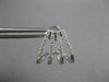 ESTATE .44CT DIAMOND 18KT WHITE GOLD 3D MULTI ROW UMBRELLA FUN HANGING EARRINGS