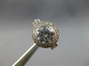 LARGE 3.35CT CUBIC ZIRCONIA 14KT WHITE GOLD 3D ROUND & BAGUETTE ENGAGEMENT RING