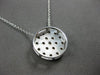 ESTATE 1.11CT DIAMOND 14KT WHITE GOLD ROUND PAVE CIRCULAR FLOATING LOVE PENDANT