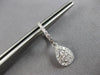 .66CT DIAMOND 14KT WHITE GOLD CLASSIC CLUSTER TEAR DROP HUGGIE HANGING EARRINGS