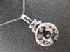 ESTATE .52CT DIAMOND 14KT WHITE GOLD ROUND ETOILE CIRCULAR LOVE FLOATING PENDANT