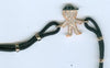 ESTATE .30CT WHITE & BLACK DIAMOND 14KT ROSE GOLD CLASSIC BABY BOY FUN BRACELET