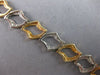 ESTATE LARGE 1.02CT DIAMOND 14KT 2 TONE GOLD 3D OPEN LEAF FUN TENNIS BRACELET