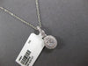 ESTATE .27CT DIAMOND 14KT WHITE GOLD CLASSIC ROUND CLUSTER OVAL FLOATING PENDANT
