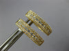 ESTATE .67CT DIAMOND 18KT YELLOW GOLD 3 ROW OVAL CLASSIC HUGGIE HANGING EARRINGS