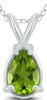 .75CT AAA PERIDOT 14K WHITE GOLD PEAR SHAPE SOLITAIRE TEAR DROP FLOATING PENDANT