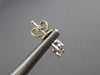 ESTATE .30CT DIAMOND 18KT WHITE GOLD 2 STONE SOLITAIRE HANGING EARRINGS #9446