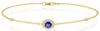 .64CT DIAMOND & AAA SAPPHIRE 14KT YELLOW GOLD EVIL EYE BY THE YARD FUN BRACELET