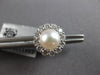 .90CT DIAMOND & AAA SOUTH SEA PEARL 18KT & 14KT WHITE GOLD FLOWER STUD EARRINGS