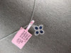 .51CT DIAMOND & AAA SAPPHIRE 14KT WHITE GOLD FOUR LEAF CLOVER FLOATING PENDANT