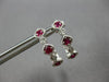 .55CT DIAMOND & AAA RUBY 14K WHITE GOLD ROUND FILIGREE UMBRELLA HANGING EARRINGS