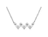 ESTATE .25CT DIAMOND 14KT WHITE GOLD 3D ROUND MULTI V SHAPE ZIG ZAG FUN NECKLACE