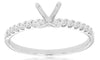 ESTATE .21CT DIAMOND 14KT WHITE GOLD 3D ROUND 4 PRONG SEMI MOUNT ENGAGEMENT RING