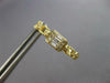 .42CT DIAMOND 14KT YELLOW GOLD ROUND & BAGUETTE SQUARE CLIP ON HANGING EARRINGS