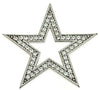 ESTATE .95CT DIAMOND 14KT WHITE GOLD 3D CLASSIC OPEN STAR FLOATING PENDANT