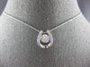.50CT DANCING DIAMOND 14KT WHITE GOLD 3D LUCKY HORSESHOE FILIGREE PENDANT #27995