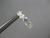 ESTATE 1.85CT DIAMOND 18KT WHITE GOLD 3D CLASSIC 5 STONE HUGGIE FUN EARRINGS